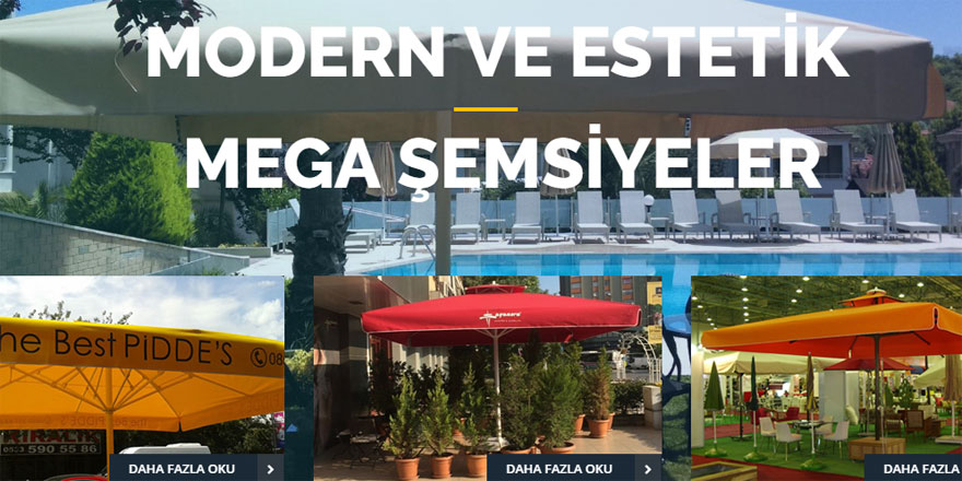 Bahçe ve Cafe Şemsiye Seçenekleri