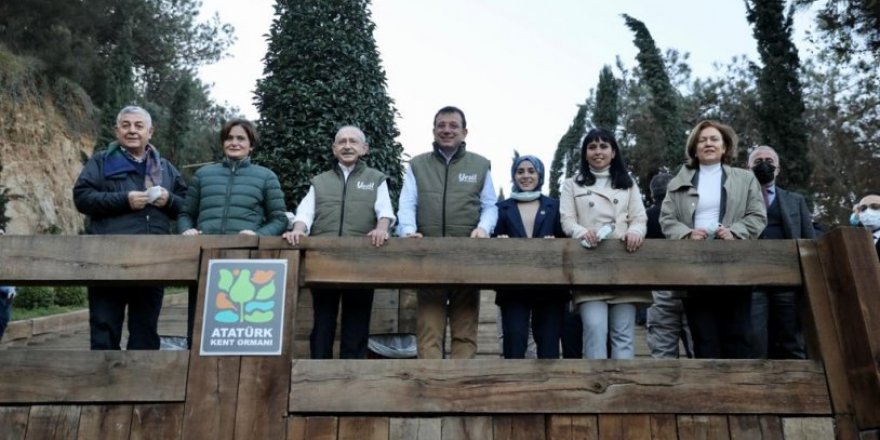 Kılıçdaroğlu ve İmamoğlu, Atatürk Kent Ormanı'nı gezdi