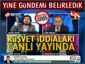 Rüşvet iddiaları canlı yayında