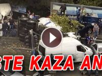 Sarıyer Maslak'ta meydana gelen kazanın görüntüleri - VİDEO