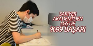 Sarıyer Akademi'den LGS'de %99 başarı