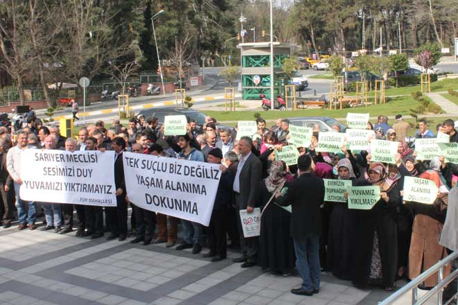 Belediye meclisinde Armutlu protestosu