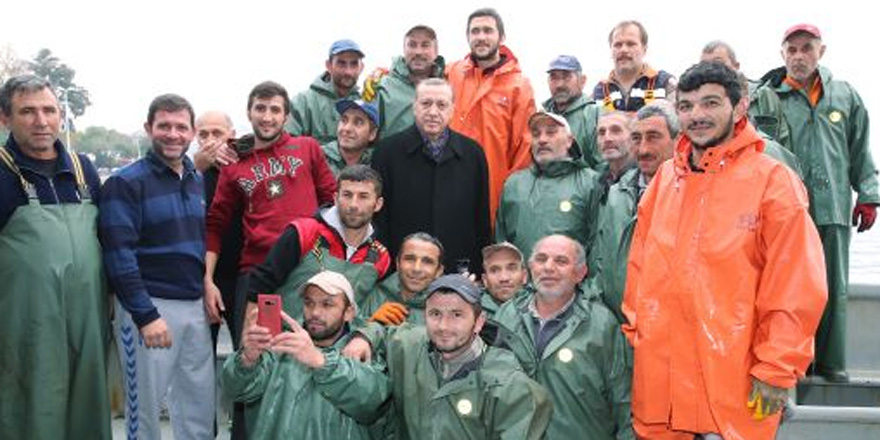 Erdoğan, Sarıyerli balıkçılarla ava çıktı