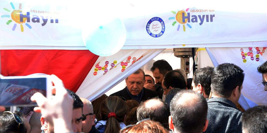 Erdoğan Sarıyer'de 'Hayır' çadırını ziyaret etti