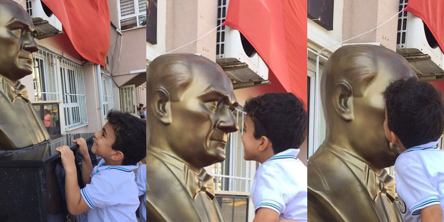 Minik öğrencinin Atatürk sevgisi
