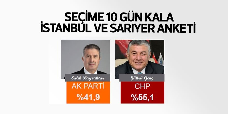 Seçime 10 gün kala İstanbul ve Sarıyer anketi 