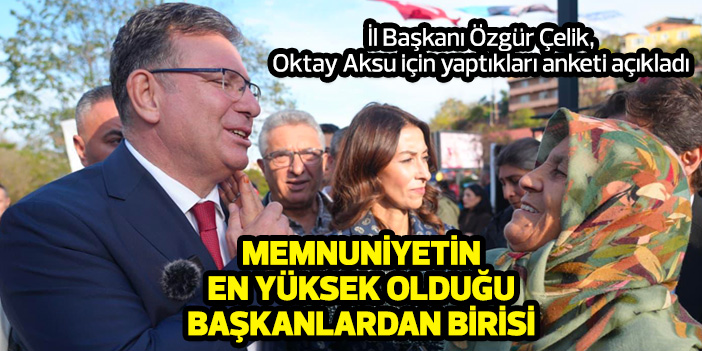 İl Başkanı Özgür Çelik, Oktay Aksu için yaptıkları anketi açıkladı