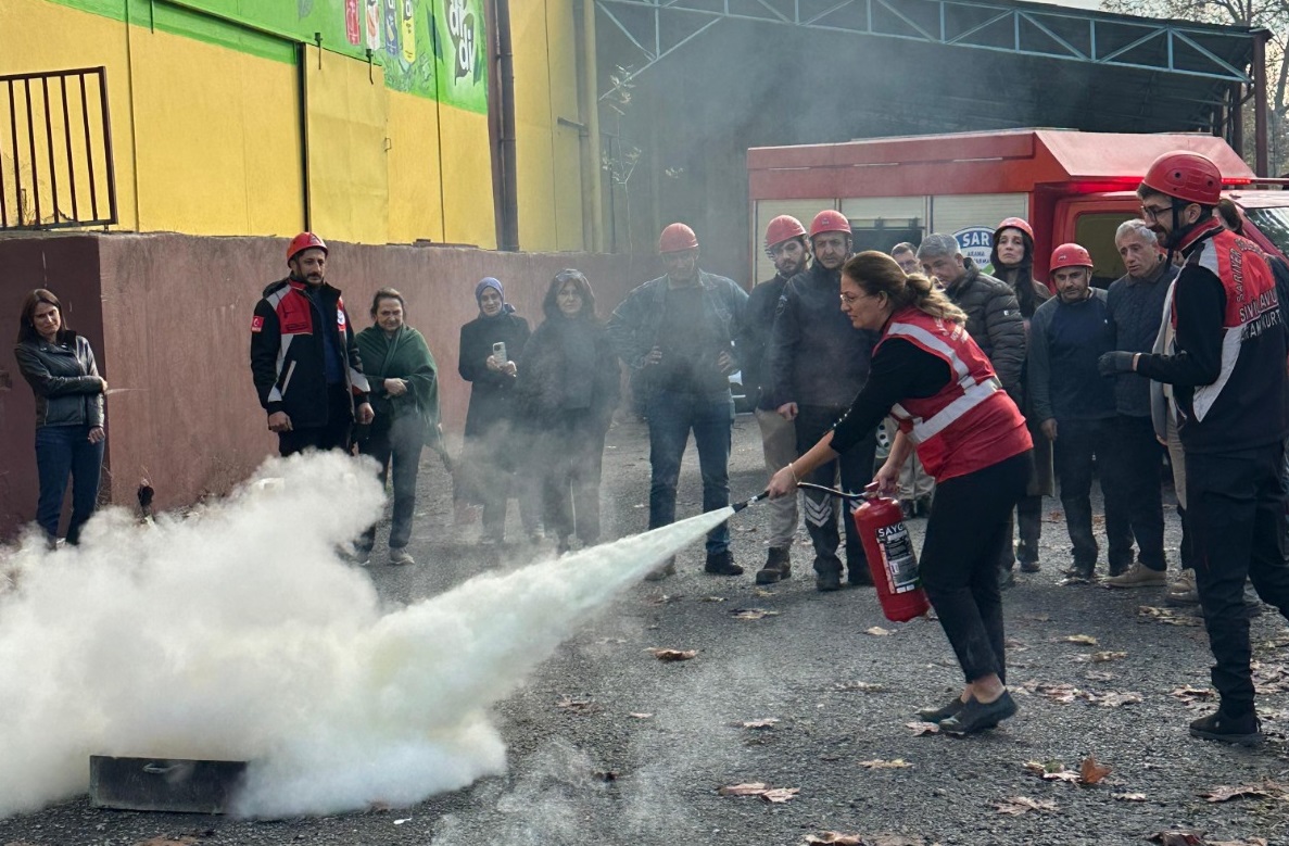 Sarıyer’de yangın söndürme tatbikatı