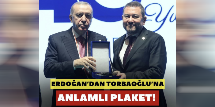 Erdoğan’dan İzmirli iş insanı Nazım Torbaoğlu’na anlamlı plaket