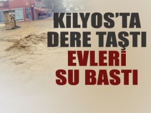 Kilyos'ta evleri su bastı