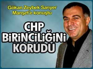 Zeybek: CHP birinciliğini korudu