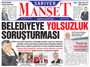 Sarıyer Manşet'in 52.sayısı çıktı