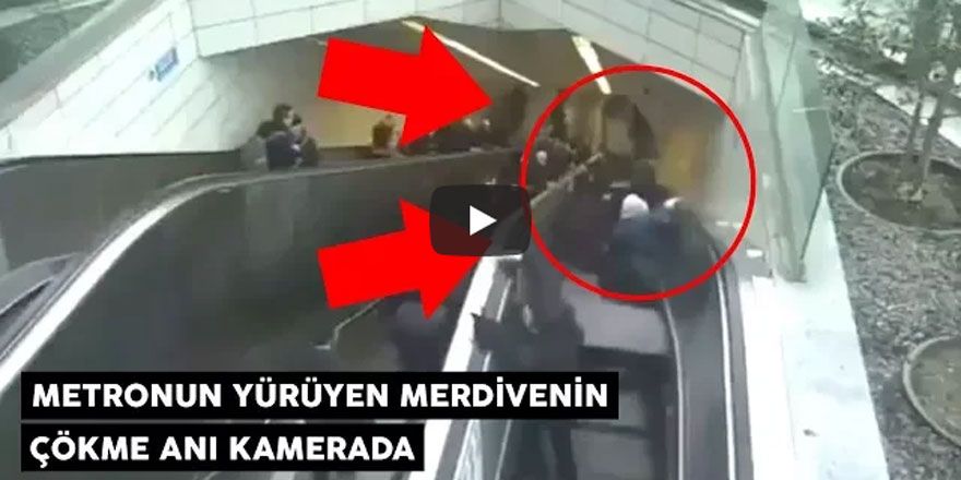 Maslak metrosundaki çökme anı saniye saniye görüntülendi